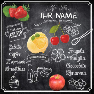 Produkt -Eiscafé Wandpanel 150 x 150 cm
